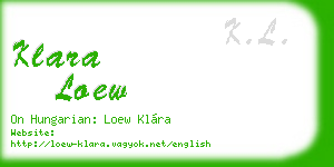 klara loew business card